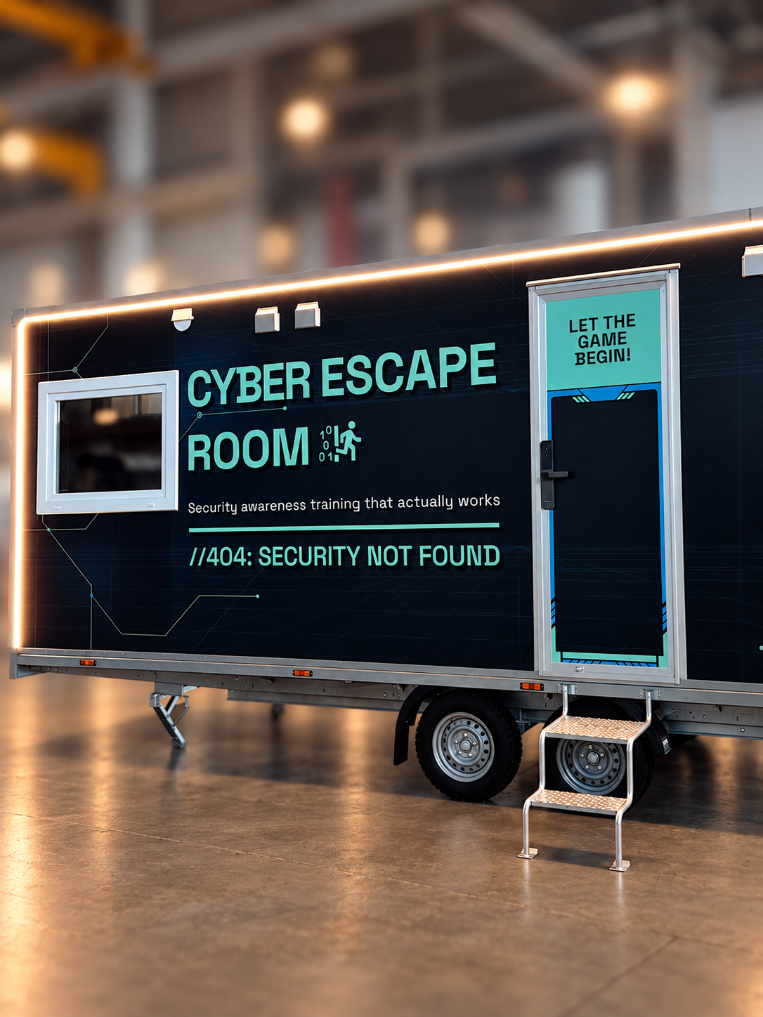 Trailer side graphics: 404 Security Not Found